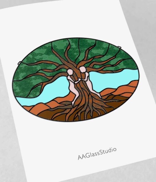 Magical Tree Of Life Stained Glass Pattern - window decor