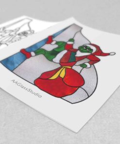 Grinch stained glass pattern: Christmas ornaments