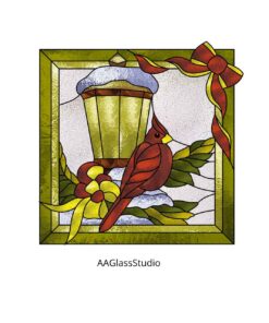 stained glass Christmas lamp