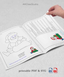 stained glass patterns Santa