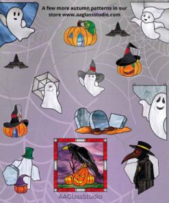 stained glass halloween patterns