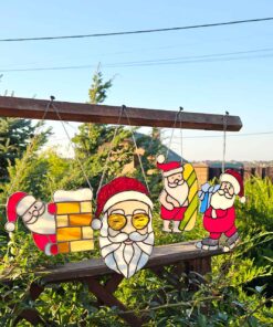 stained glass santa claus patterns