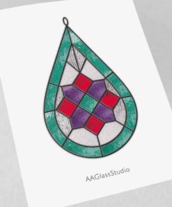 geometry stained glass - window decor