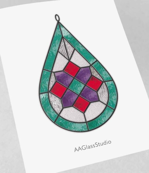 geometry stained glass - window decor