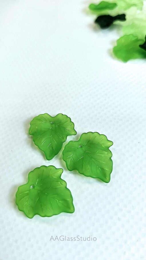 24 PCS Acrylic Leaf Charms: for stained glass