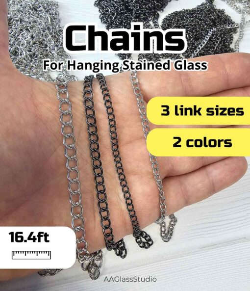 stylish and beautiful: Chain For Hanging Stained Glass: 16.4ft