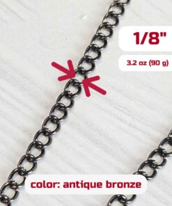 stylish and beautiful: chain antique bronze 1/8