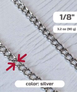 stylish and beautiful: silver chain 1/8