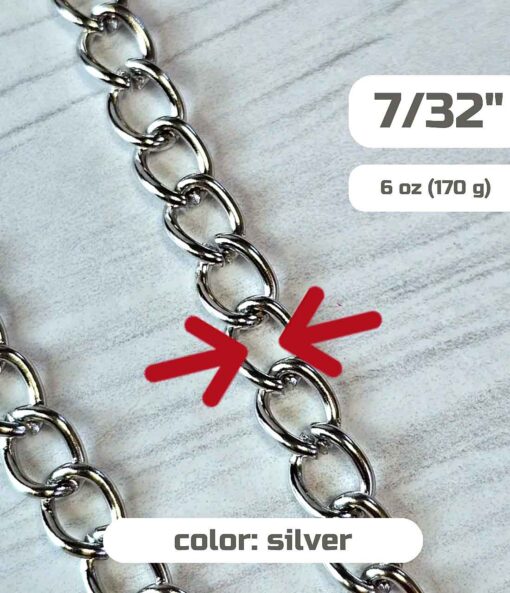 stylish and beautiful: silver chain 7/32"