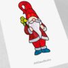 Stained Glass Christmas Cute Santa Gnome - Christmas tree decor