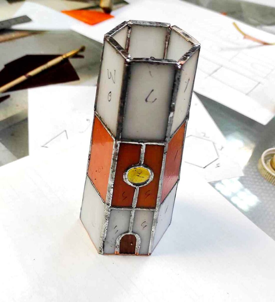 The finished body of the lighthouse