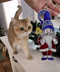 stained glass Christmas suncatcher