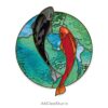 Stained Glass Fish Patterns – Mystical Koi Charm - window decor