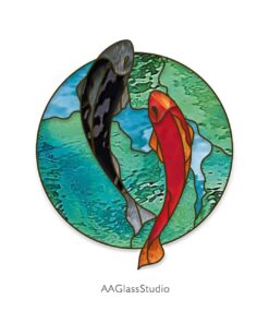 Stained Glass Fish Patterns – Mystical Koi Charm - window decor