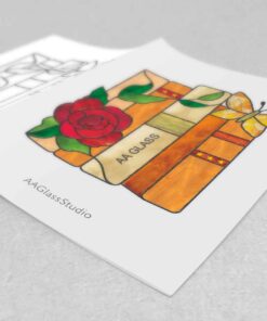 book stained glass pattern