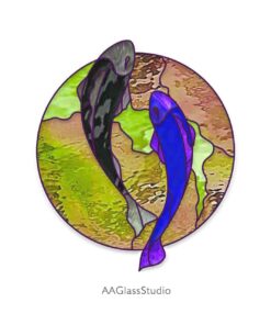 stained glass fish patterns koi