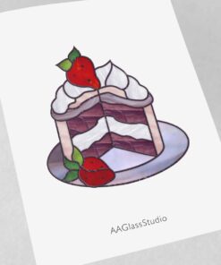 strawberry cake slice pattern