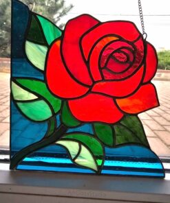 corner rose stained glass window