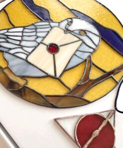 Stained Glass Owl Suncatcher: Perfect Harry Potter Fan Gift Idea - window decor