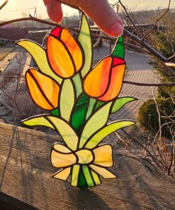 bouquet of tulips a gift for her