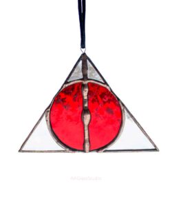 stained glass deathly hallows suncatcher