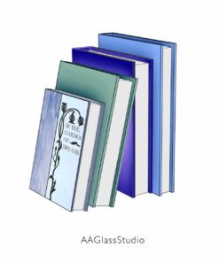 Exquisite 3D Stained Glass Books: Radiant Home Treasure - room decor