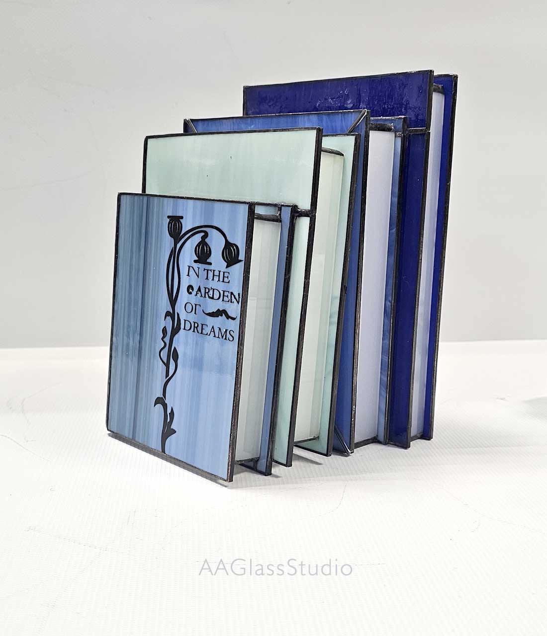 Exquisite 3D Stained Glass Books: Radiant Home Treasure