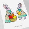 Adorable Bunny Stained Glass Pattern for Easter Joy - window decor