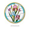 Iris Stained Glass Pattern