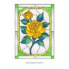 Cherished Rose Stained Glass Pattern for Garden Souls - window decor