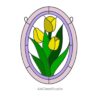 Cherish Artful Moments: Stained Glass Tulip Pattern Decor! - window decor
