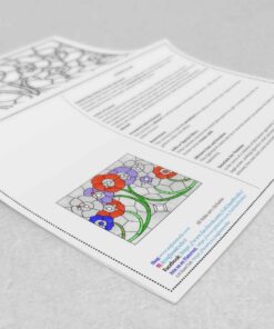 Alternative view of Beautiful Art Nouveau Stained Glass Window Flowers