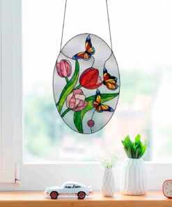 Alternative view of Butterfly and Stained Glass Tulip Pattern