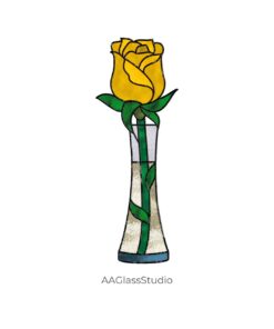 Alternative view of Enchanting Rose Stained Glass: Perfect Gift for Mom