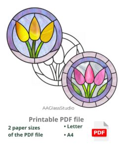 Simple Stained Glass Tulips Pattern: Ideal for Beginners - Image 3