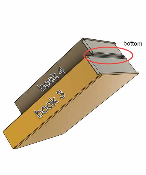 Book edge detail: showcasing the decorative and structural elements of the book's edge