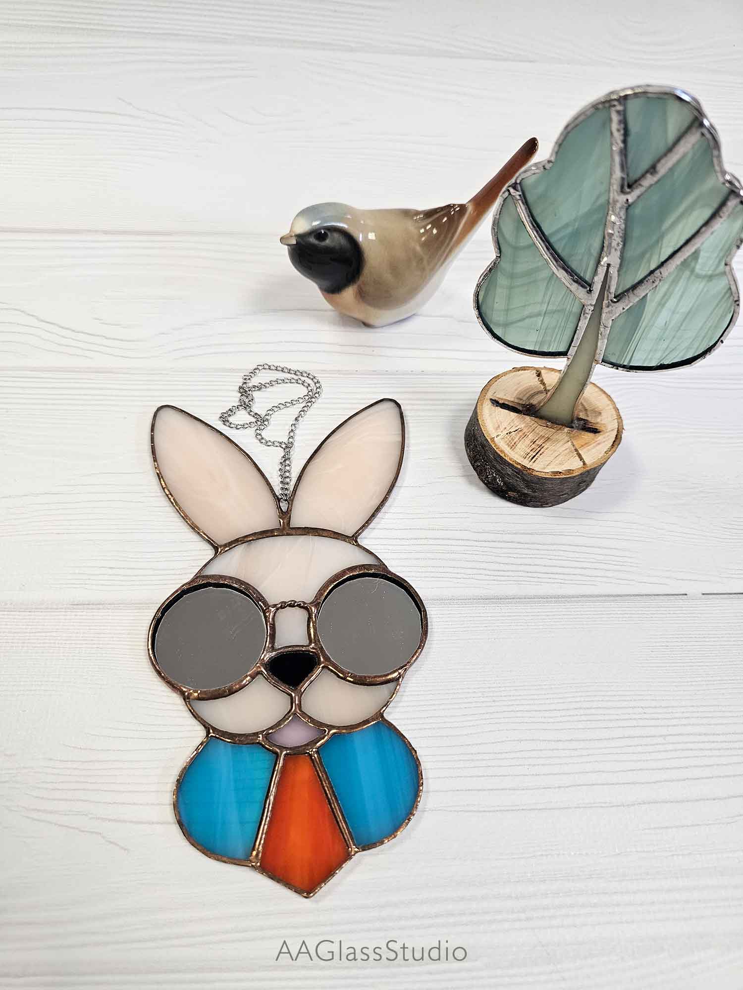 bunny stained glass