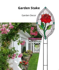 Elegant Simplicity: Simple Stained Glass Rose Pattern - Image 3