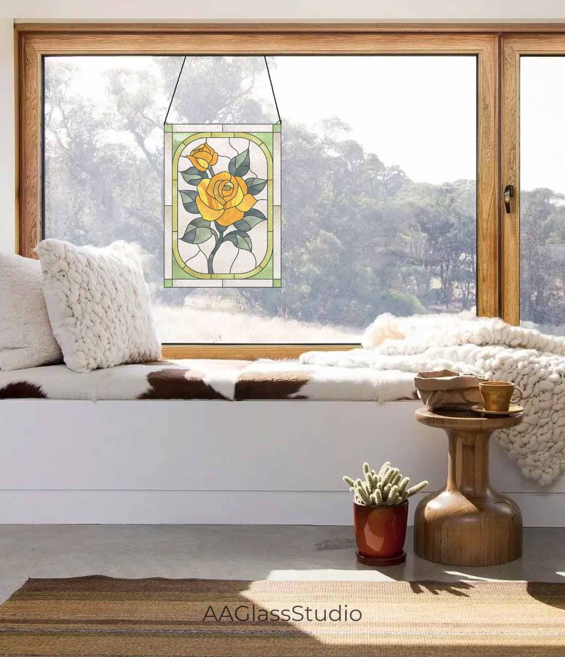 Cherished Rose Stained Glass Pattern for Garden Souls - Image 5