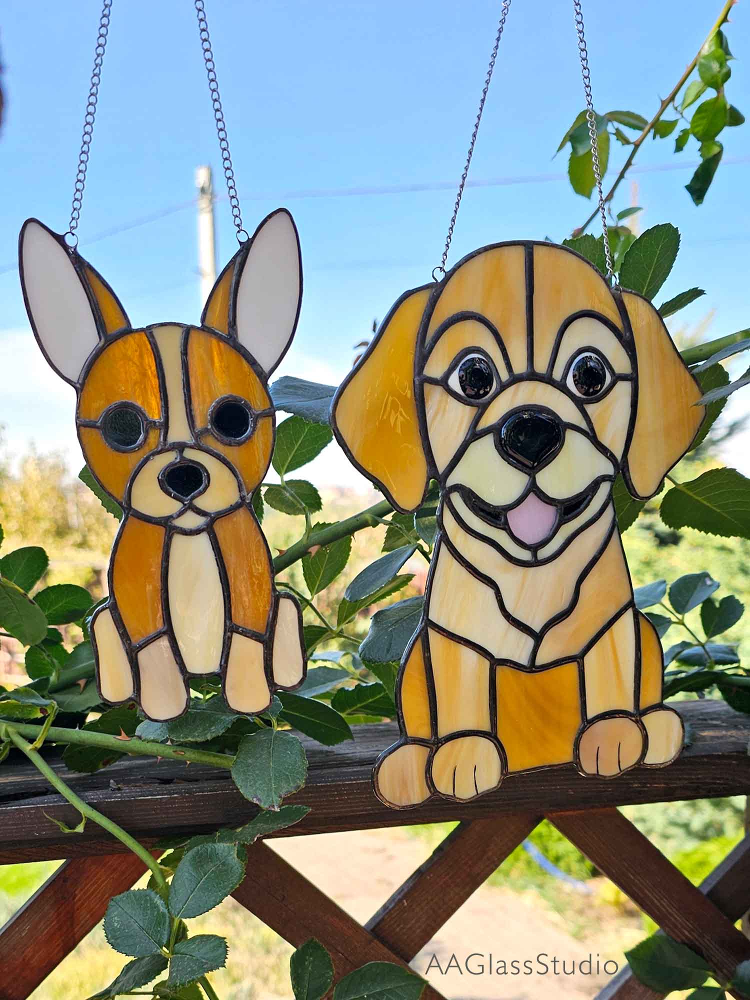 Enchanting Stained Glass Dog – Toy Terrier Sun Catcher - Image 5
