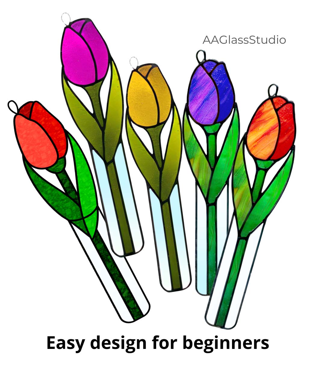 Stained Glass Tulip: Easy DIY Garden Art for Beginners - Image 3