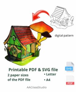 stained glass fairy lamp pattern