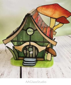 3d stained glass fairy house