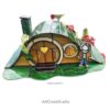 Whimsical Hobbit House Stained Glass Pattern – 3D Light - window decor