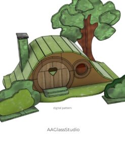 stained glass designs pattern hobbit hole