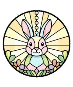 Stained Glass Bunny Pattern