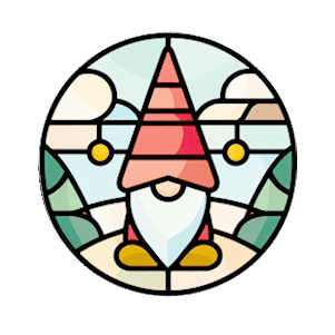 Gnome Stained Glass Patterns category