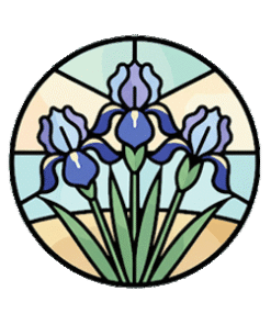 Iris Stained Glass Pattern