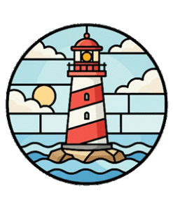 Stained Glass Lighthouse Patterns