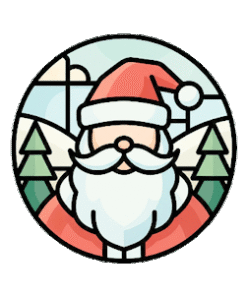 Stained Glass Santa Patterns